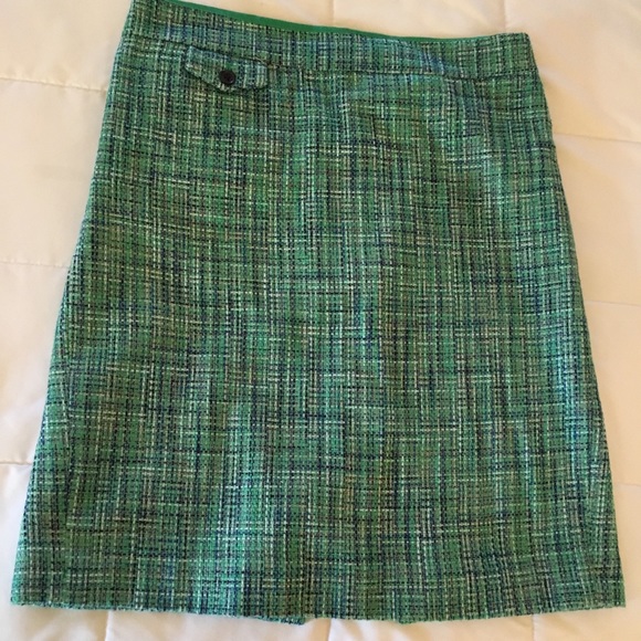 J. Crew Dresses & Skirts - J. Crew green tweed skirt
